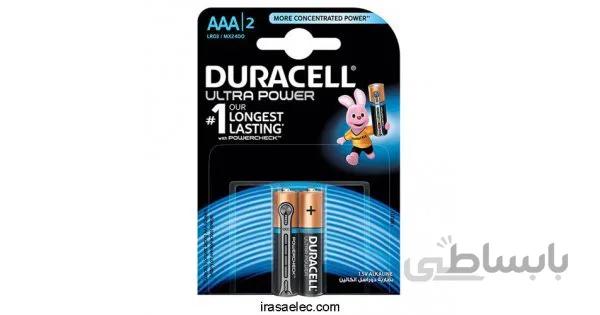 باتری نیم قلمی آلکالاین ULTRA POWER دو تایی مارک Duracell