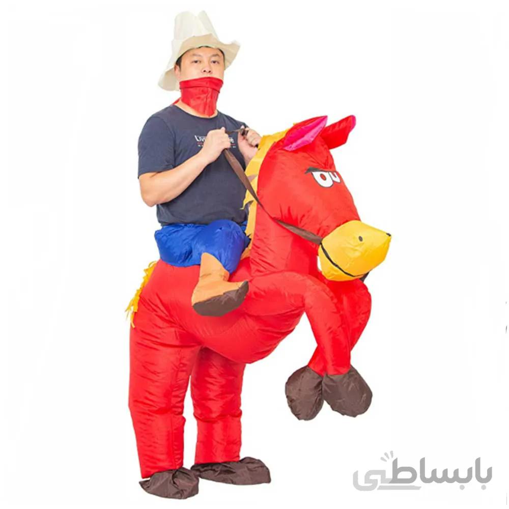 لباس بادی طرح اسب رنگی