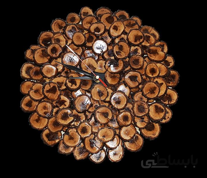ساعت دیواری دست ساز چوبی