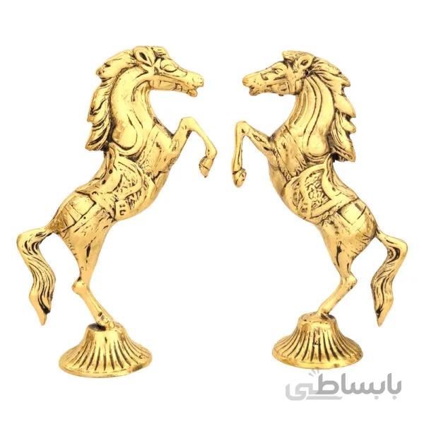 مجسمه برنزی اسب مجموعه ۲ عددی کد ۱۲۵۲
