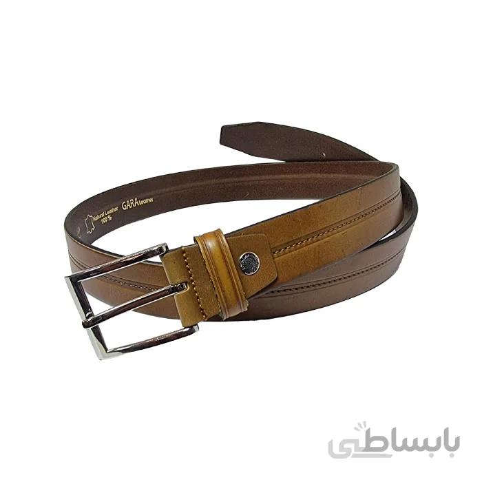 کمربند چرم طبیعی مارک Gara
