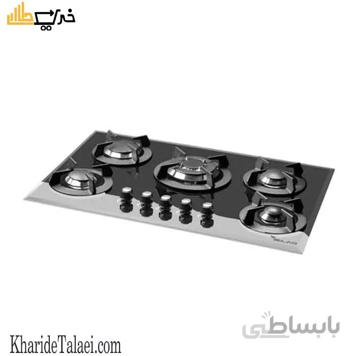 اجاق گاز پنج شعله شیشه ای G311 میلان