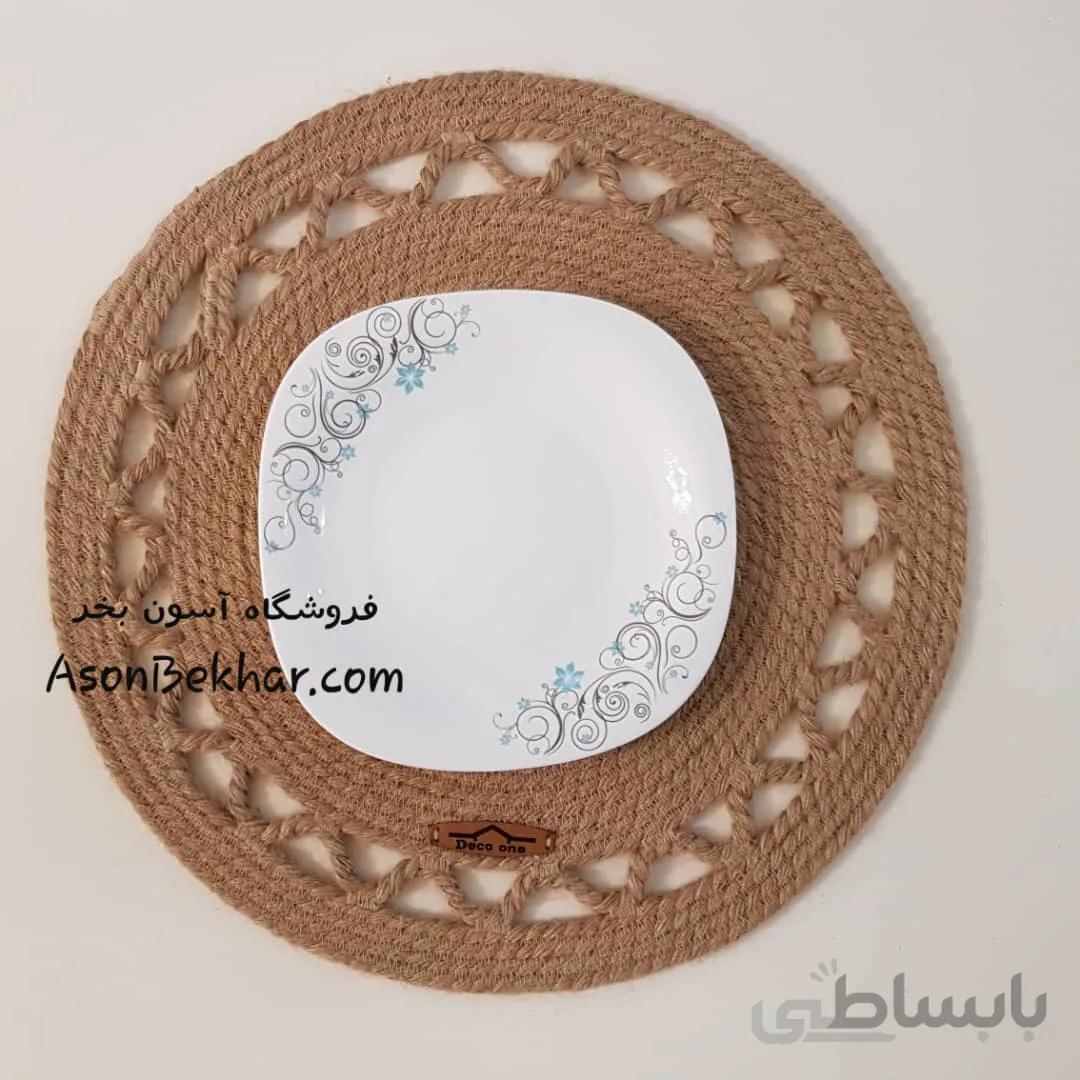زیربشقابی کنفی مدل بلودره گرد – دکووان