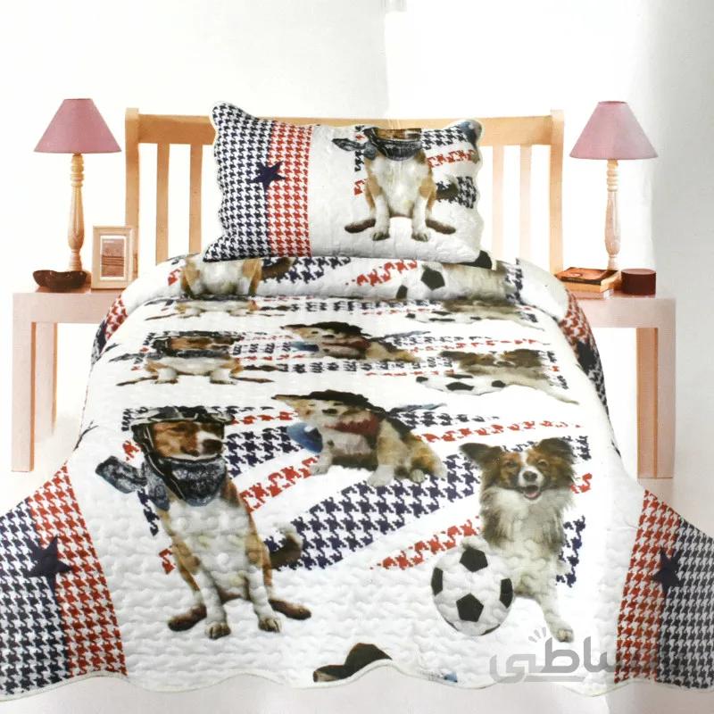 سرویس روتختی هندی مدل Dog یک نفره 2 تکه