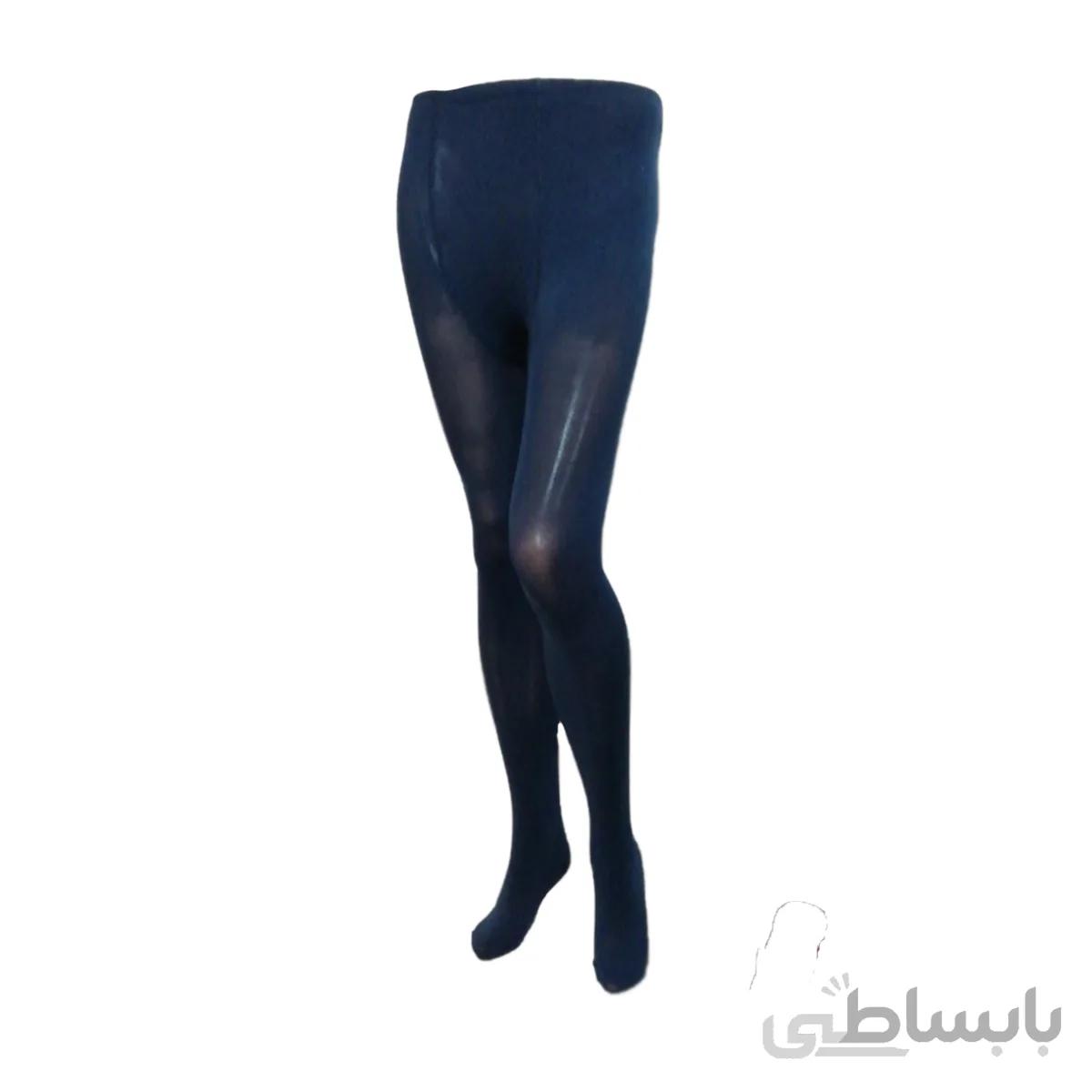 جوراب شلواری ساده اسپرت زنانه سرمه ای کد PH468