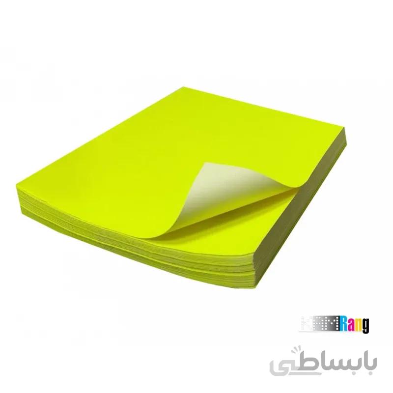 کاغذ مات فسفری سایز A4 وزن 150 گرم 100 برگ پشت چسب دار