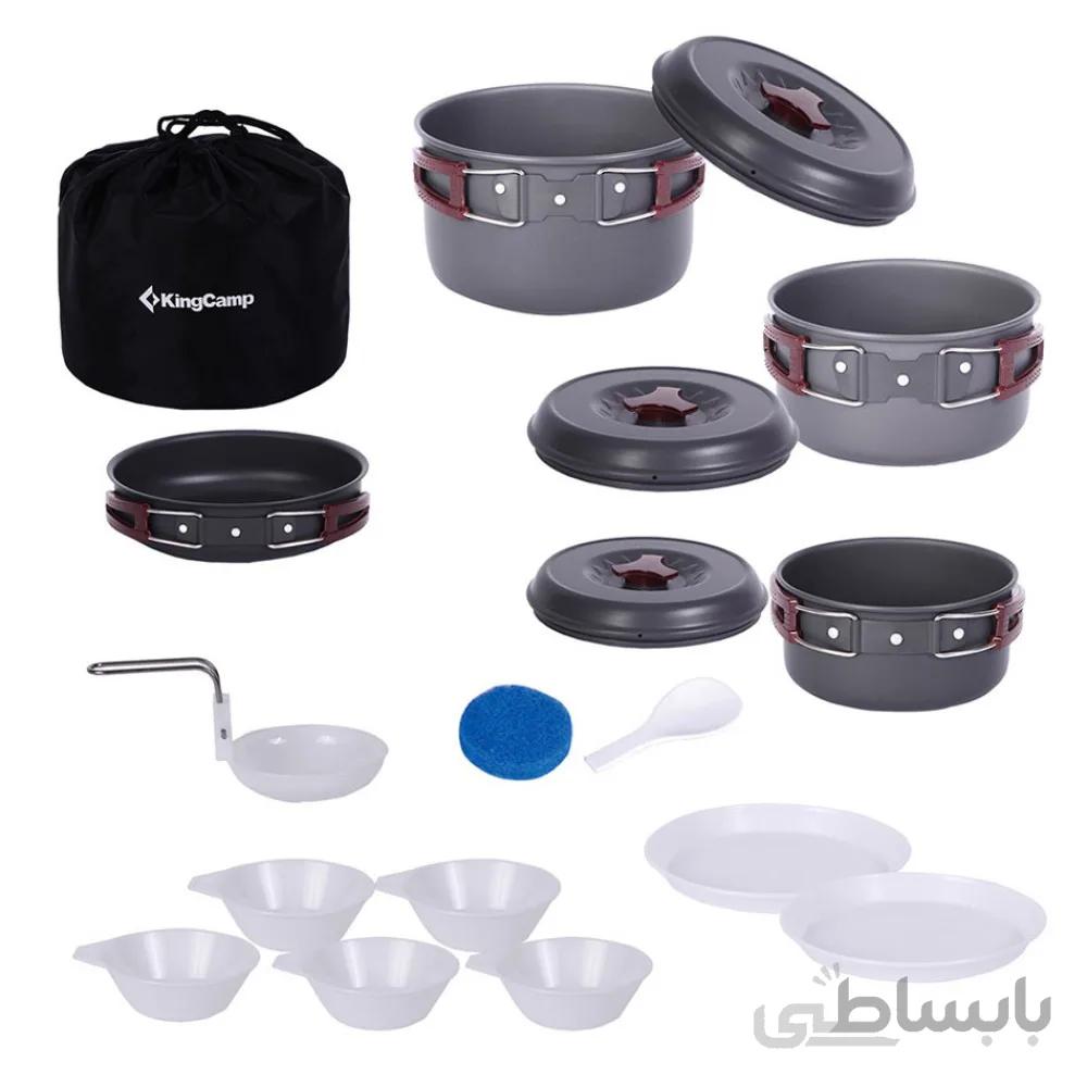 ست ظروف کمپینگ 17 تکه کینگ کمپ مدل Climber III KP3912