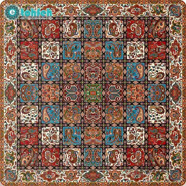 رومیزی مربع ترمه طرح امپراطور کد ۱۰۰۵
