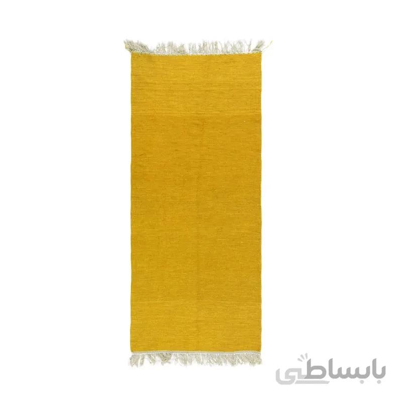 گلیم ساده دستباف طرح خلوت رنگ زرد
