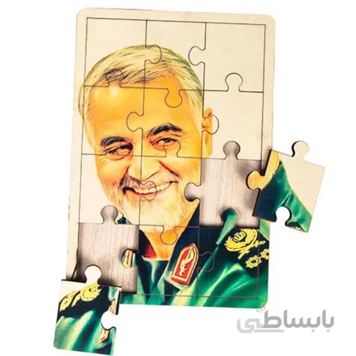 50170)پازل چوبی طرح شهید قاسم سلیمانی طرح سه