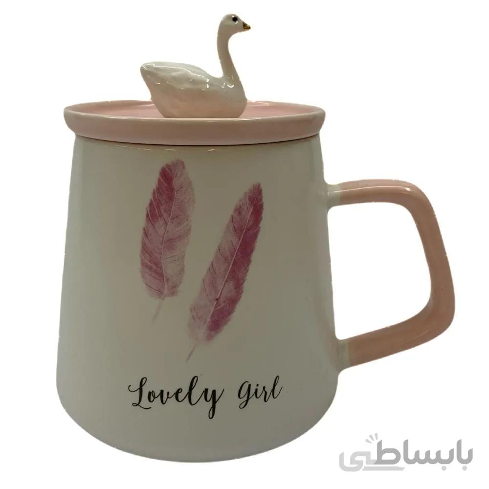 ماگ طرح قو مدل LOVELY GIRL کد ۲۷۲