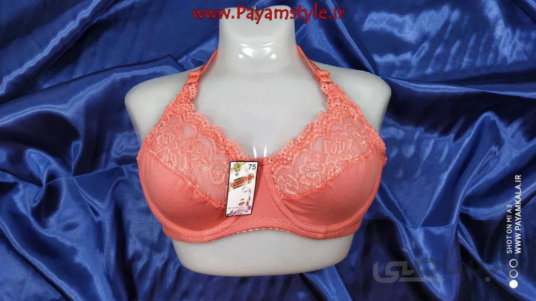 سوتین نخ و دانتل فنردار (9414) گلبهی