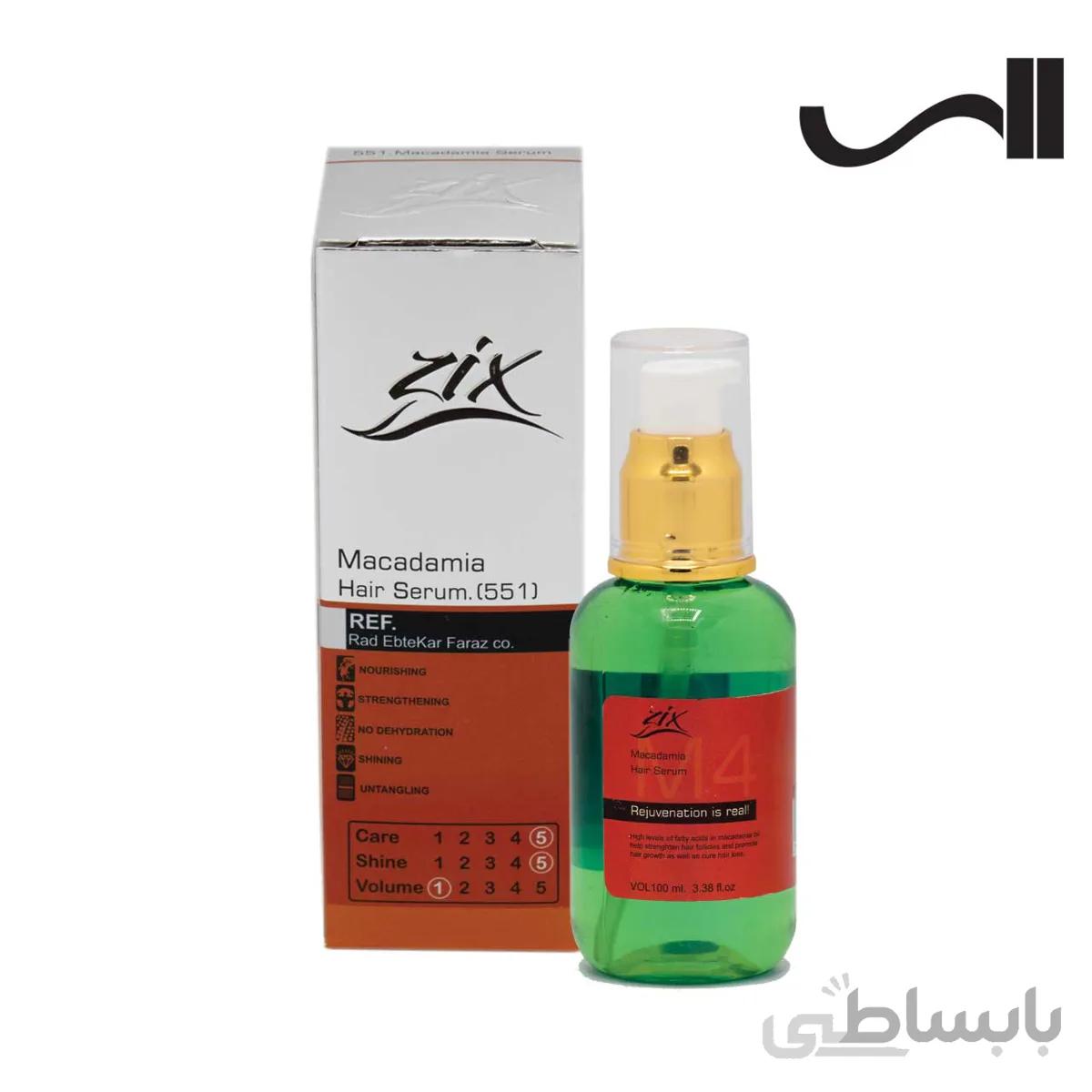 سرم مو حاوی روغن ماکادمیا زیکس ZIX