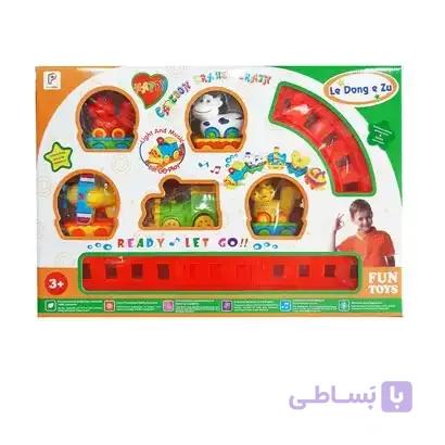 قطار اسباب بازی ۵ واگن مدل حیوانات