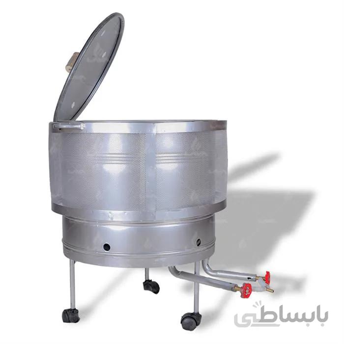 تنور گازی خانگی استوانه ای 45*45 ا *قابل استفاده با گاز شهری و سلیندری * دارای دو شعله با تنظیم حرارت مجزا *قابلیت پخت 3 الی چهار نان همزمان