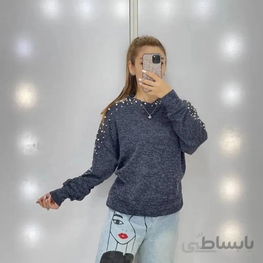 بلوززنانه انغوره مجلسی و خانگی یقه 3 سانت مرواریدی توسی ابی زرشکی نوک مدادی قهوه ای کرمی یشمی