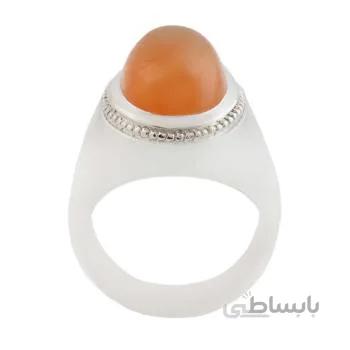 انگشتر نقره مردانه مدل عقیق یمنی کهنه کد AM_1505