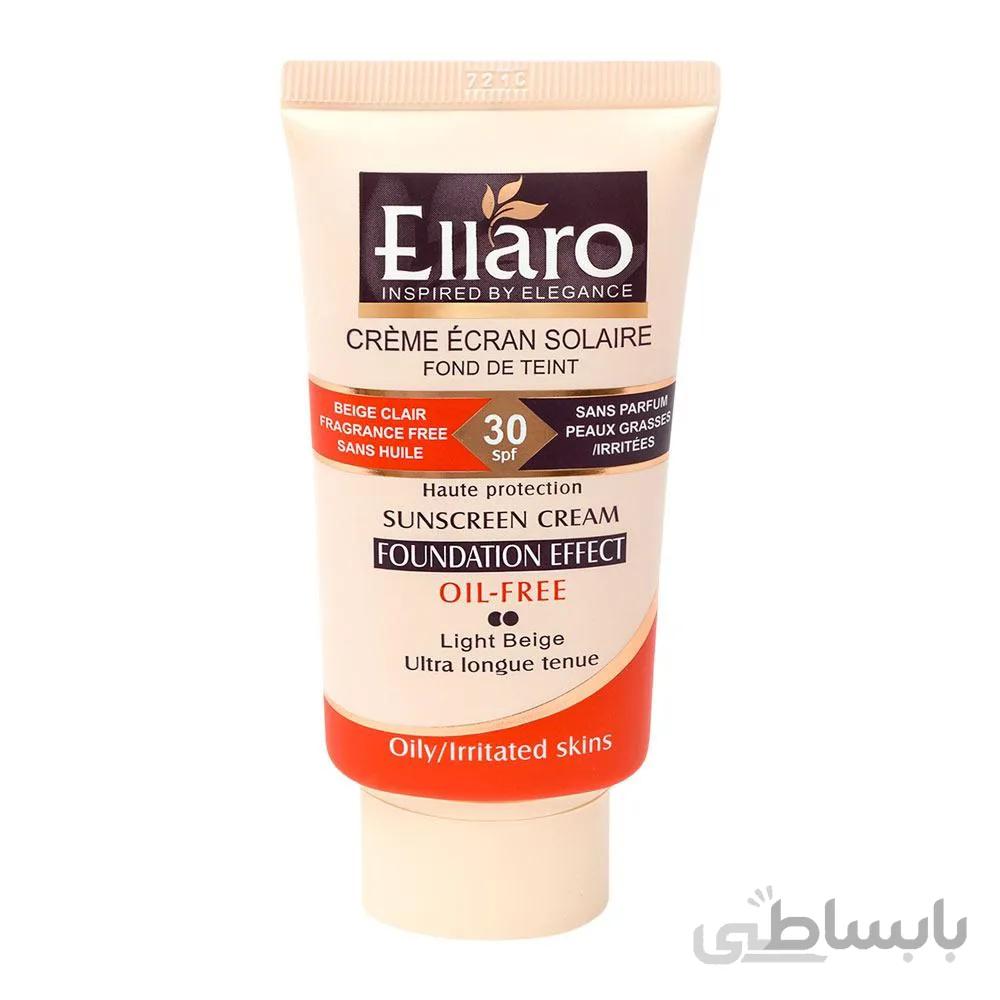 کرم ضد افتاب کرم پودری الارو SPF30 فاقد چربی حجم 40 میلی لیتر