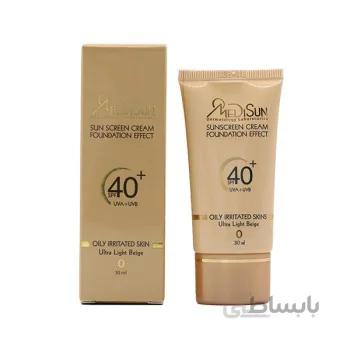 ضد آفتاب کرم پودری فاقد چربی (رنگ خیلی روشن 0) مدیسان ا ( MEDISUN Sunscreen Cream SPF40 )