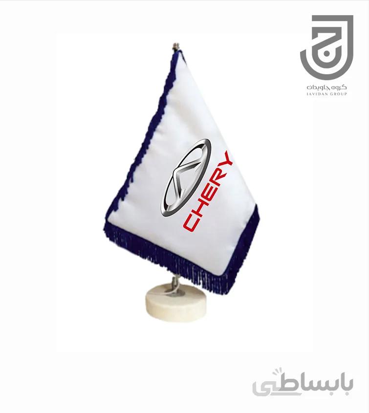 پرچم رومیزی طرح خودروی چری دور ریشه