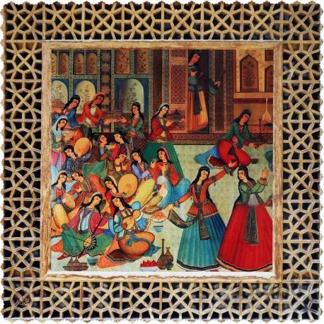 رومیزی مخمل مربع بزم ایرانی