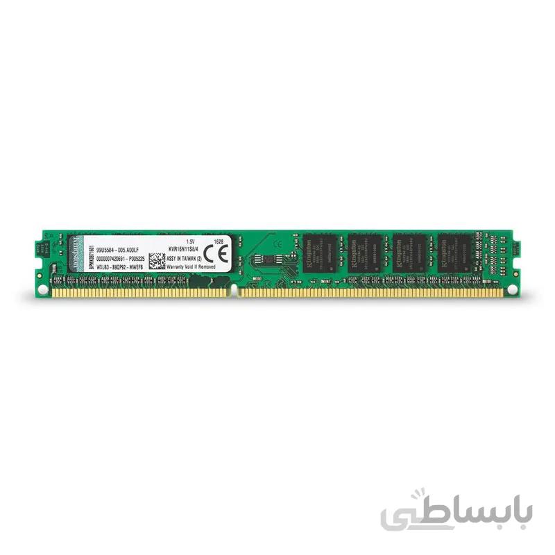 رم کامپیوتر کینگستون 4GB DDR3 1600MHz