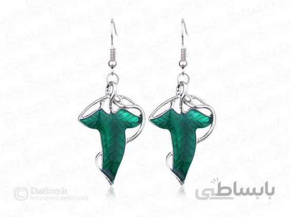 گوشواره برگ سبز الف 12357