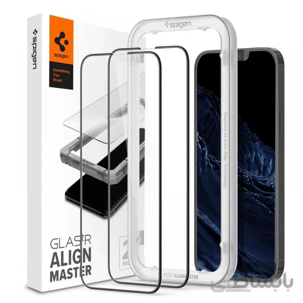 محافظ صفحه نمایش اسپیگن ایفون 13 پرو مکس Spigen tR Align Master Glass iPhone 13 Pro Max