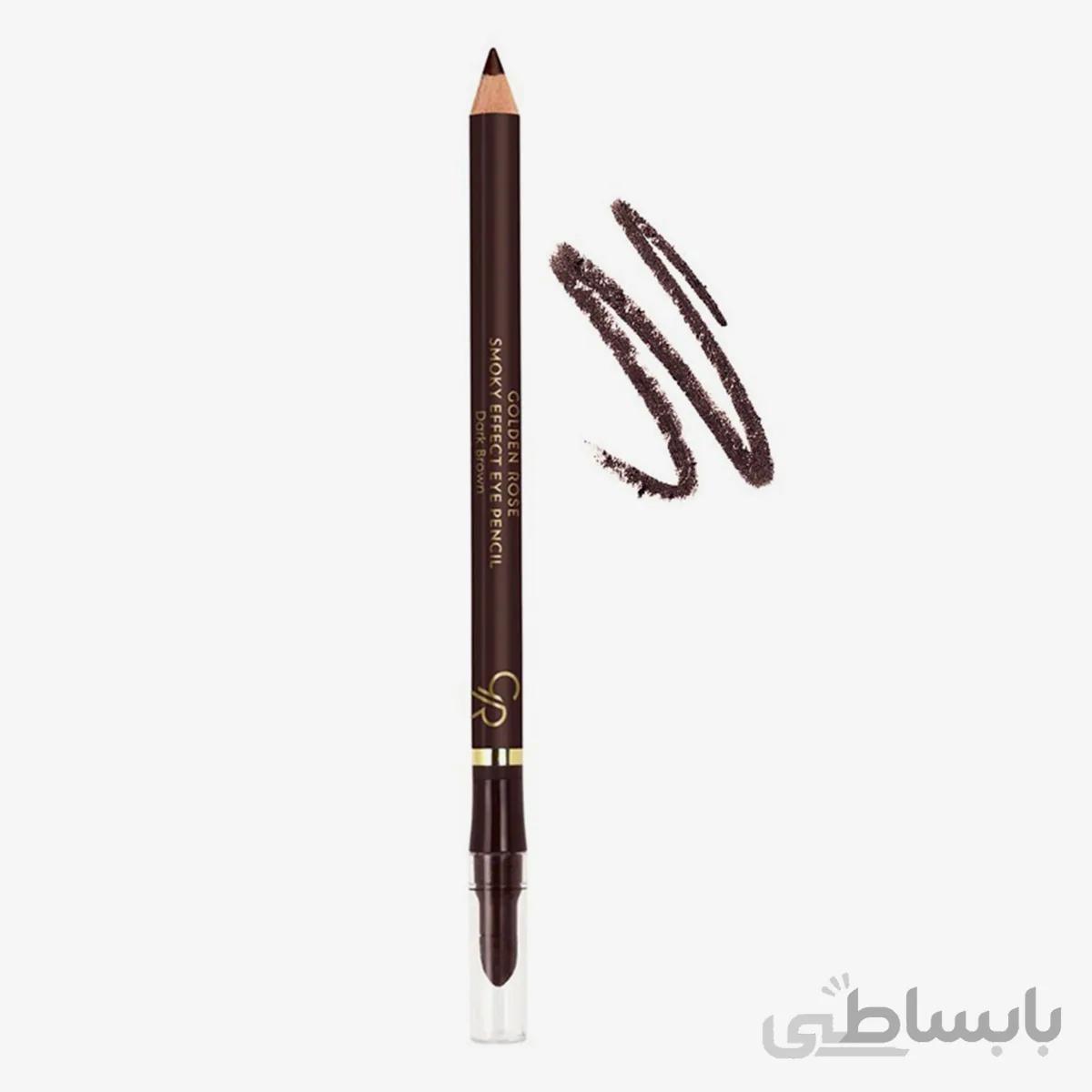 مداد چشم گلدن رز مدل Smoky Effect قهوه ای ا Golden Rose Smoky Effect Eye Pencil brown
