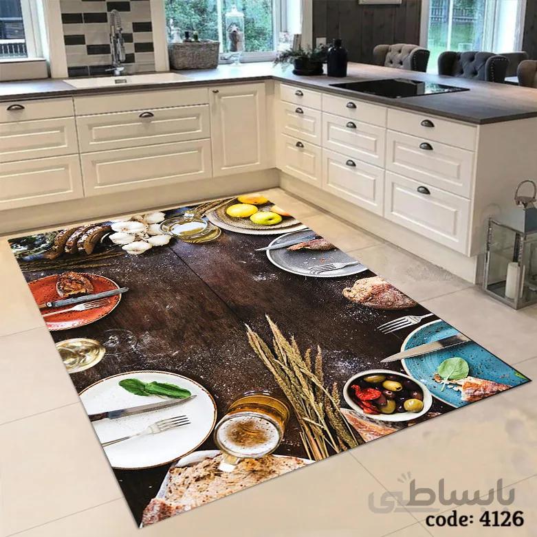 فرشینه اشپزخانه طرح میز ناهارخوری 4126