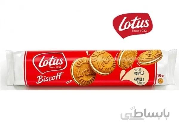 بیسکویت کرمدار لوتوس وانیلی