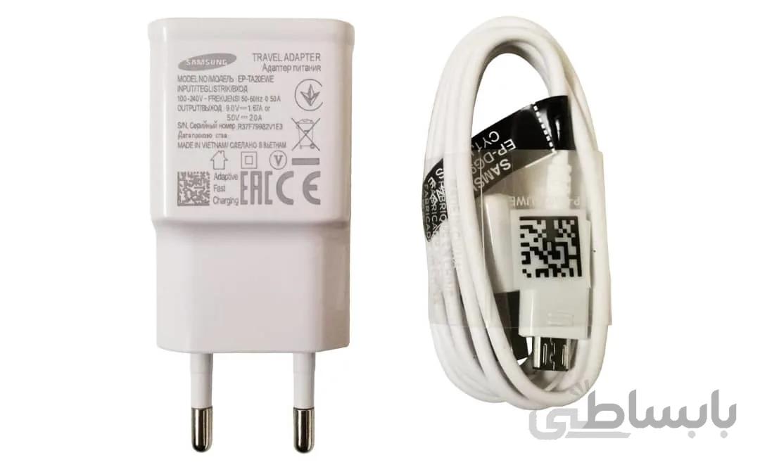 شارژر دیواری سامسونگ مدل EP-TA20EBE همراه با کابل USB C به طول 1.2 ا Samsung EP-TA20EBE Wall Charger With USB-C Cable 1.2m