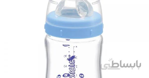 شیشه شیر پیرکس 120 میل پهن آبی بیبی سیل Babisil