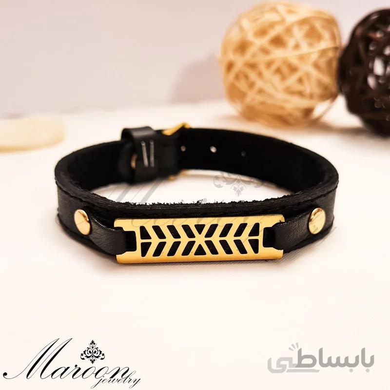 دستبند چرم طبیعی شارون مارون MM86