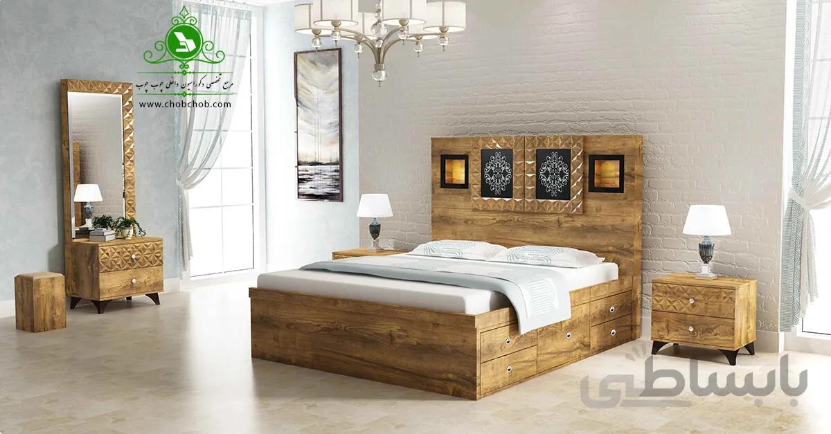 تخت خواب دونفره مدل اسپانتا