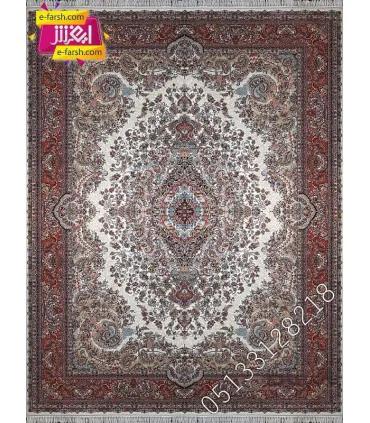 فرش ماشینی آرا مشهد طرح 25570 کرم