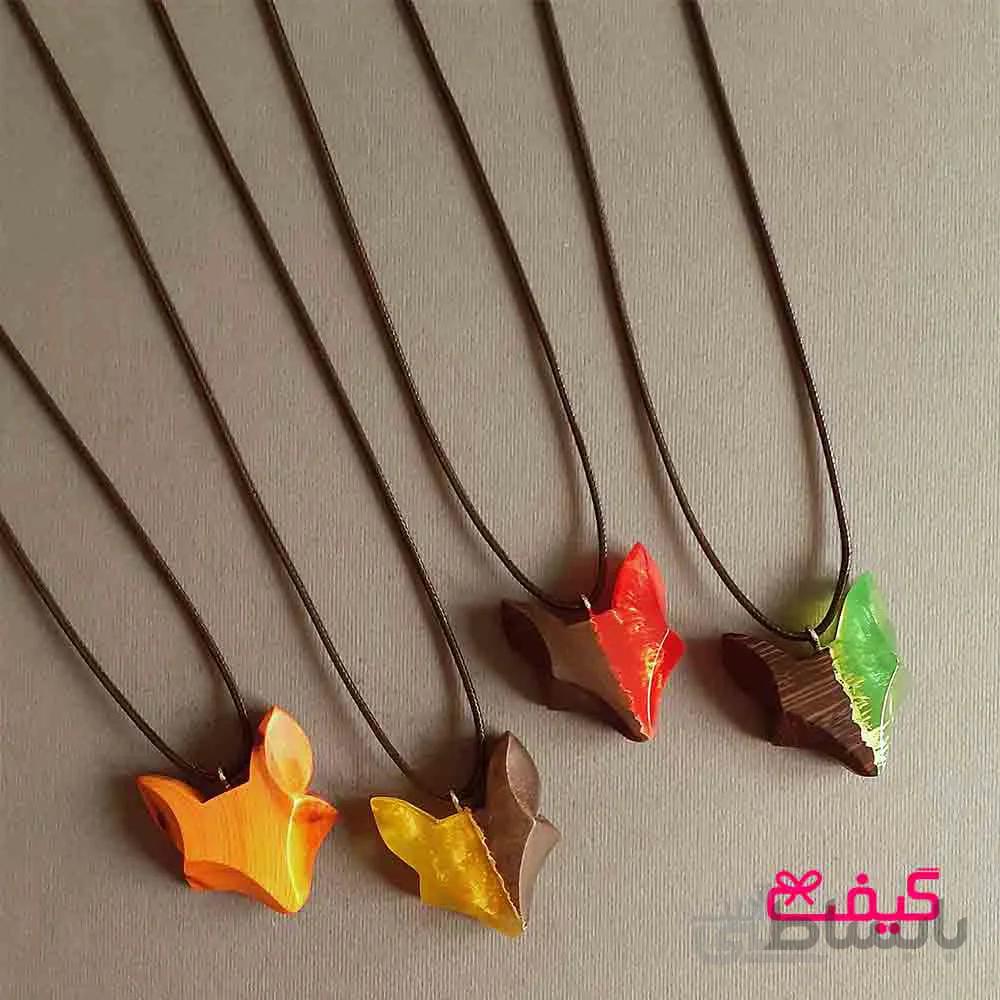 گردن آویز چوبی روباه