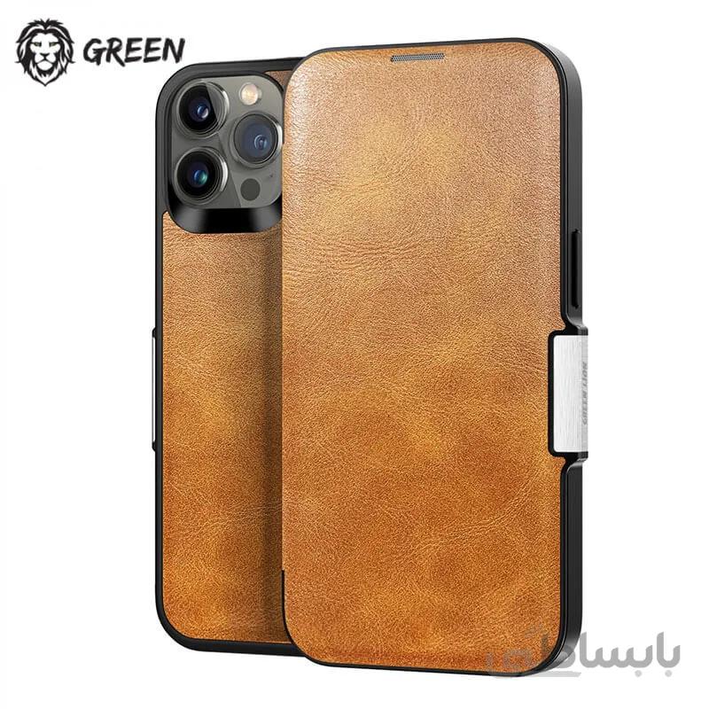 کیف چرمی گرین لاین Green Lion PU Leather Wallet Folio Case for iPhone 13 Pro Max