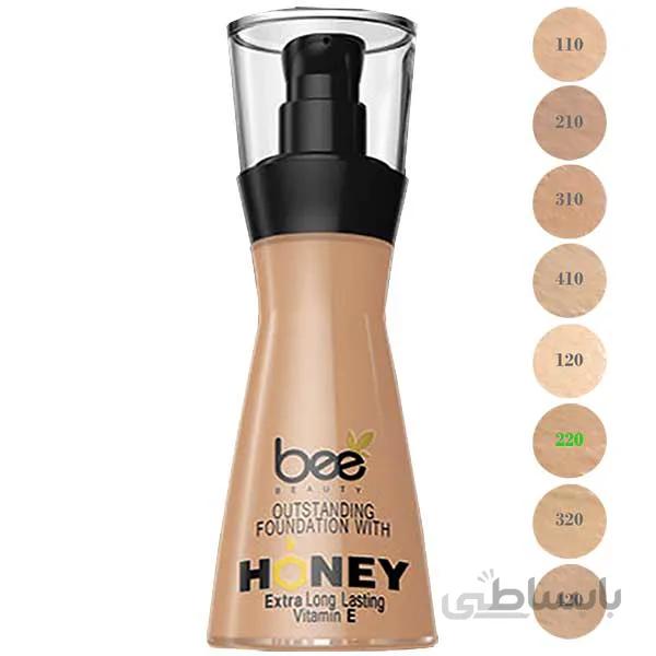 کرم پودر بی بیوتی شماره ۲۲۰ bee beauty honey foundation number 220