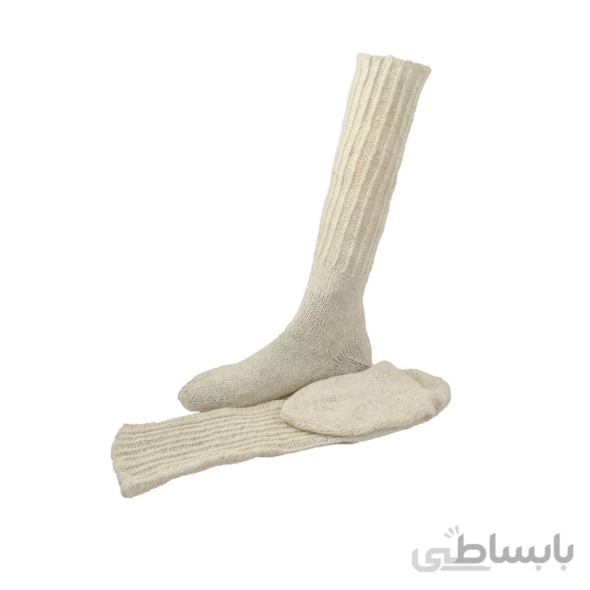جوراب پشمی دستبافت سنتی کردستان ساق دار کد 191