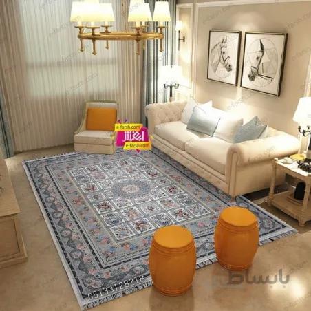 فرش ماشینی آرا مشهد طرح 60032 کرم