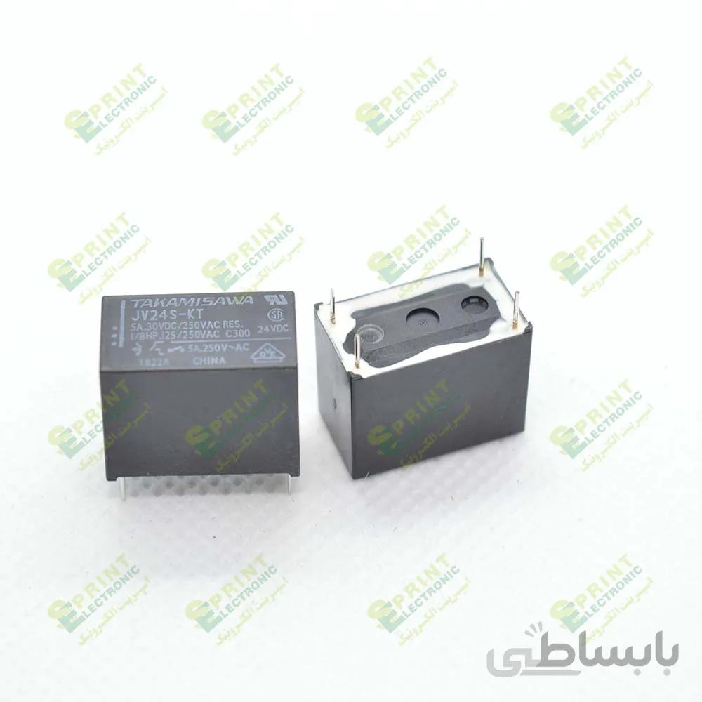 رله 24 ولت 4 پایه 5 آمپر TAKAMISAWA JV24S-KT
