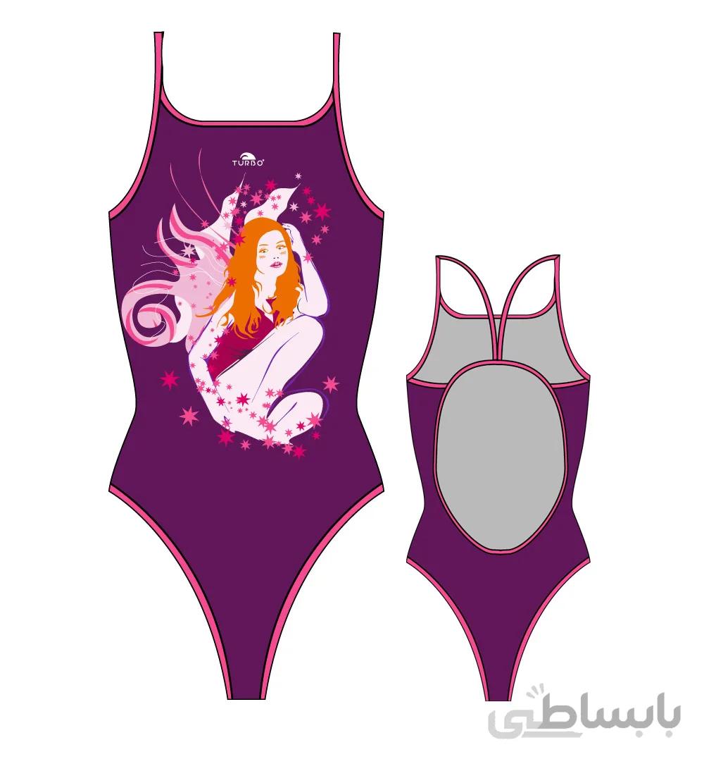مایوی شنای زنانه توربو Sra.Nat New Fairy Violet ا Turbo women swimsuit New Fairy Violet