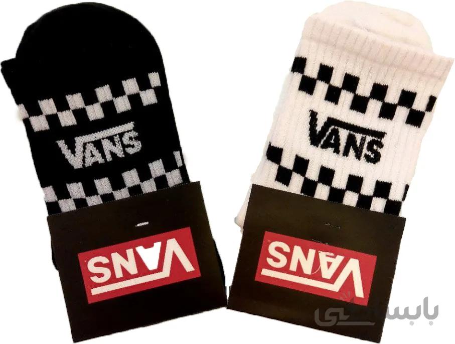 جوراب ساقدار طرح ونس | Vans کد 210 - مشکی