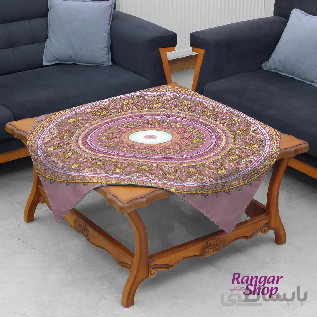رومیزی مدل سنتی صورتی کد RM99083