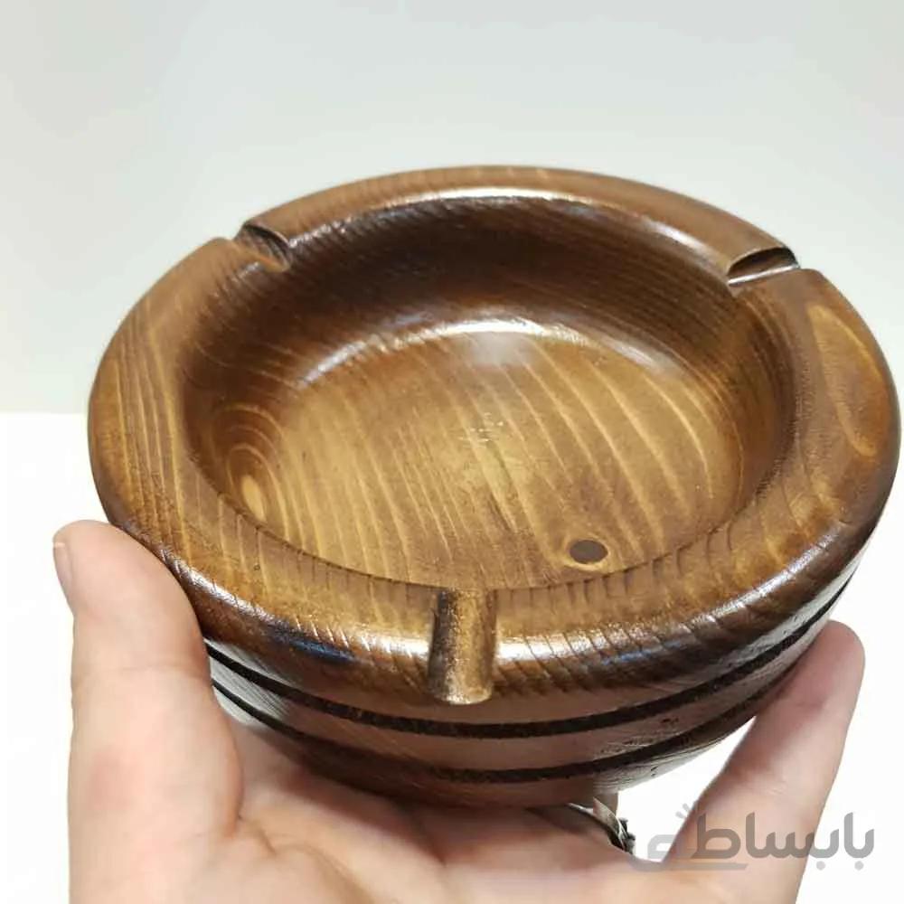 زیرسیگاری چوبی خراطی شده