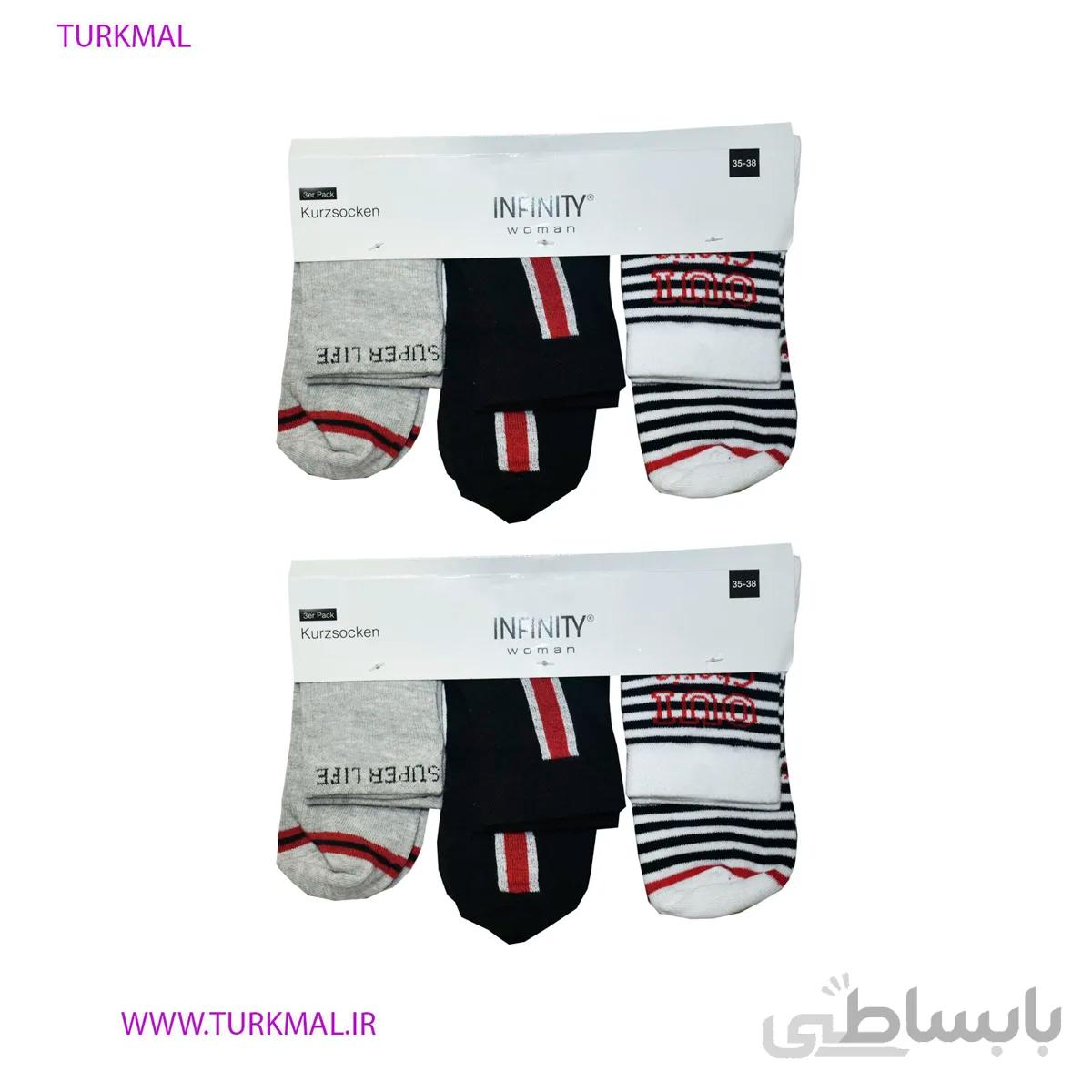 جوراب زنانه اینتفنتی بسته 6 عددی
