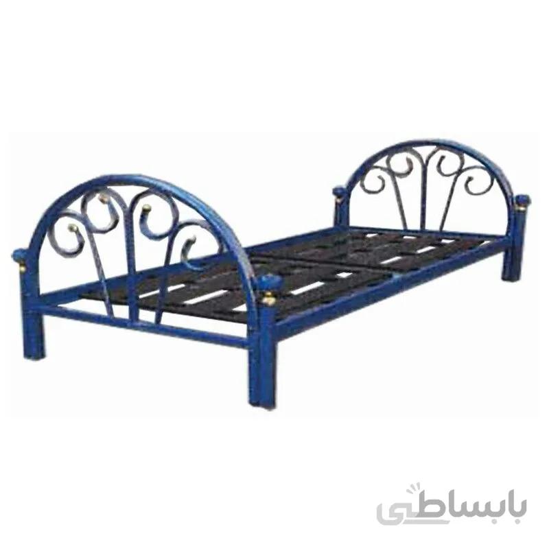 تخت خواب یکنفره فلزی مدل طاووس سایز 90x200 سانتیمتر حمل رایگان در تهران تخت با کشو