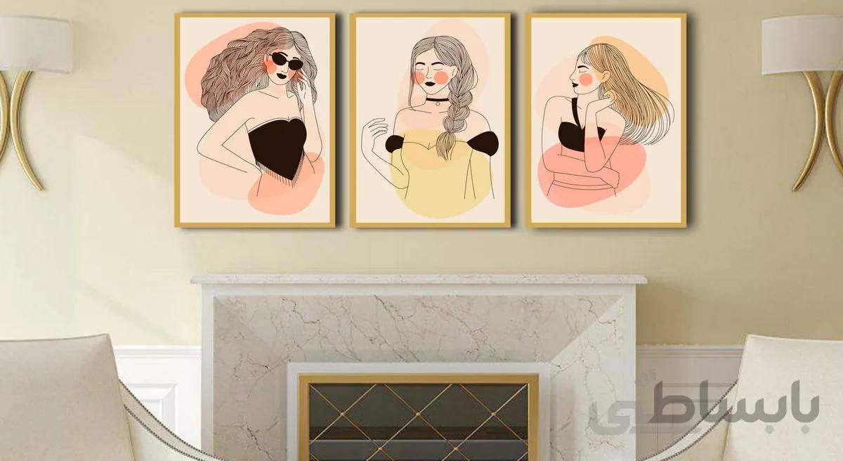 ست تابلو مینیمال آرت کد1