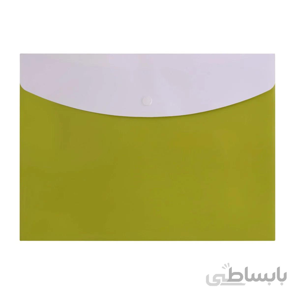 پاکت دکمه دار A4 پاپکو مدل جیبدار متالیک جعبه 24 عددی کد A4-113BC